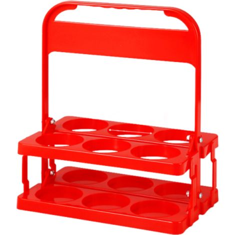 Petit panier pliable en plastique, étagère pliable à six compartiments, porte-bouteilles six bouteilles, présentoir de table pour boissons