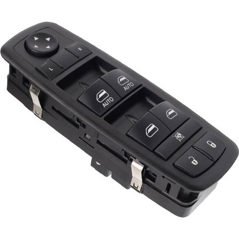 Ensemble de bouton-poussoir de lève-vitre automobile 68271206AB, compatible avec Jeep Cherokee 2015-2019, commande la montée et la descente des vitres électriques, facile à utiliser et améliore l'expé