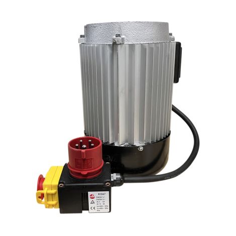 Ersatzmotor Industriemotor 400V 12A mit KEDU KOA7 Schalter mit Phasenwender und Not Aus Funktion