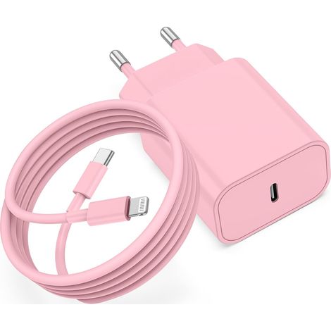 Chargeur Rapide iPhone Rose, certifié Apple MFi 20W Chargeur Rapide avec 2m Câble USB C pour iPhone 14/14Pro/ 13/13 Mini/13 Pro/13 Pro Max/12/12 Mini/12 Pro/12 Max/11/11 Pro/11 Max (1/5)