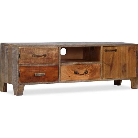 Meuble TV Bois massif Vintage 118 x 30 x 40 cm vidaXL (1/5)