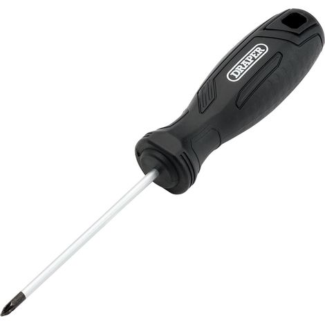 Draper PZ0X75MM Pozidriv Screwdriver with Hard Grip Handle – Precision Phillips Screwdriver for Durable and Comfortable Use