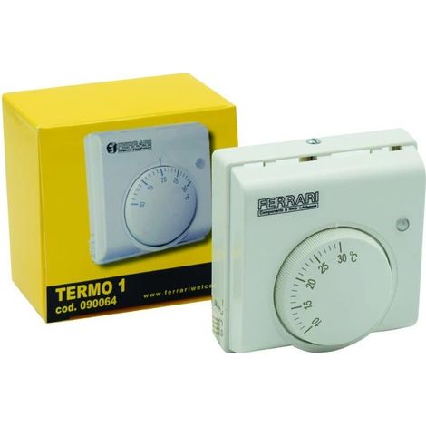 Termostato ambiente elettromeccanico da parete Termo1 a membrana a gas 090064