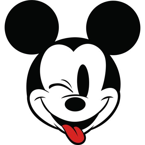 Photo Murale Ronde Disney Mickey clin d’oeil et tire la langue - 125 cm (1/3)