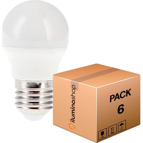 IluminaShop - Bombilla LED E27 G45 5W (Pack 6 Unidades)  Blanco Neutro 4000K (1/3)