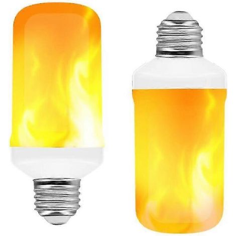 Lot de 2 ampoules LED effet flamme 5W culot E27, lampe d'ambiance décorative (1/5)