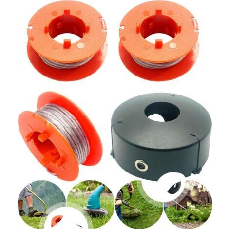 PA F016800175 Fadenspule für Bosch Art 23 26 30 Easytrim und Combitrim, Pro-Tap Automatische weiche Fadenspule, 8 m x 1,6 mm mit Abdeckung F016L71088 (3 Spulen + 1 Abdeckung) (1/4)