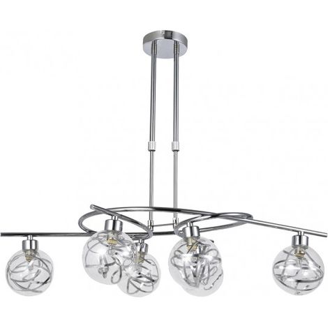 FABRILAMP Lampe of 6 Lichter Modell VARANASI chrom (1/3)