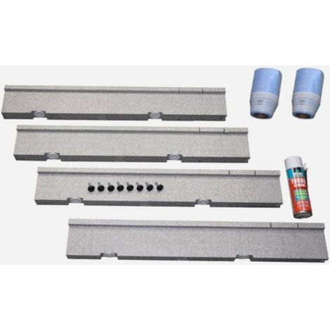 Villeroy & Boch – Kit d'installation receveur douche grandes dimensions – Support réglable 13,5 à 15,5 cm – Inclus : mousse, colle, bandes d'étanchéité (1/3)