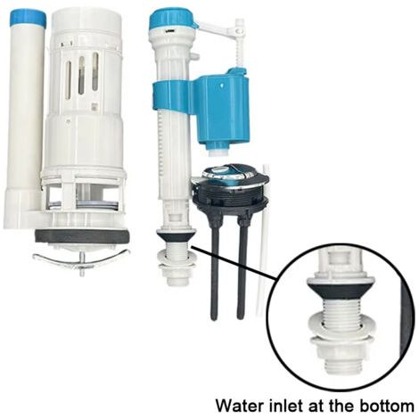 Válvula de flotador universal para inodoro con mecanismo de descarga de doble descarga, fácil instalación para tanques de inodoro. (1/5)