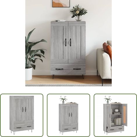 vidaXL Schrank - Highboard Grau Sonoma 69,5x31x115 cm Holzwerkstoff (1/5)