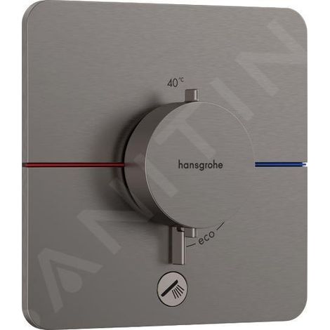 Hansgrohe ShowerSelect Comfort - Mitigeur thermostatique encastré, chrome noir brossé 15589340 (1/5)