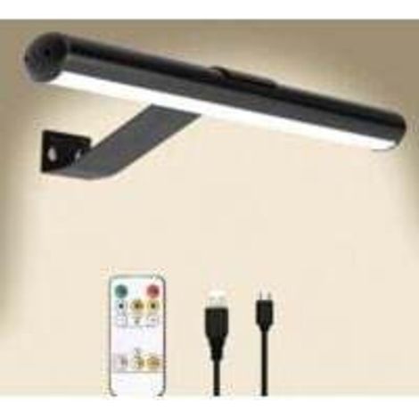 Kabellose Wandleuchte mit Bewegungsmelder, kabellose LED-Wandleuchte mit Fernbedienung, USB-aufladbar, magnetische Bilderleuchte, Badezimmer, Innenbereich, Schlafzimmer – Crezuo