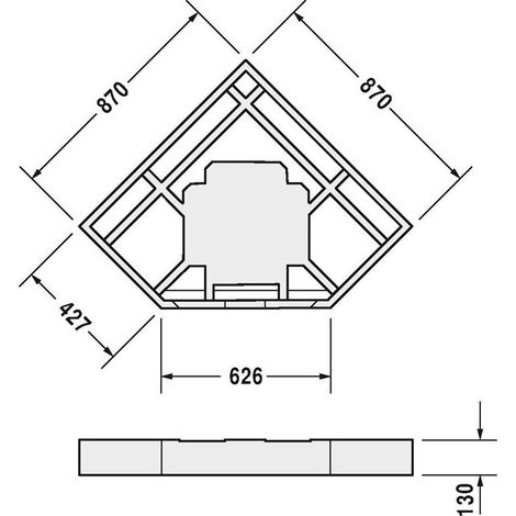 Support de baignoire Duravit pour 720139 900x900mm