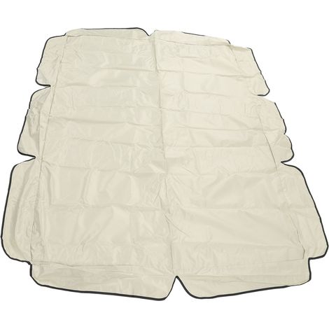 Toile de rechange imperméable pour balancelle d'extérieur, en tissu Oxford 420D argenté, couleur beige, idéale pour jardin et terrasse. (1/5)