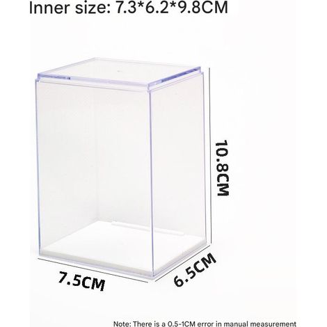(2 Stück/neue große weiße (Kleber enthalten)) Aufbewahrungsbox für Spielfiguren, Puppen-Displaybox für den Schreibtisch, Überraschungsbox