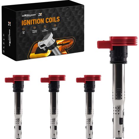 Bobinas de encendido, conector de 4 pines, alimentación de 12 voltios, compatible con motores V6, construcción de plástico duradero, mejora del consumo de combustible. (1/5)