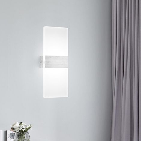 Applique murale LED minimaliste moderne 6W, lumière blanche froide – en acrylique et aluminium. (1/5)