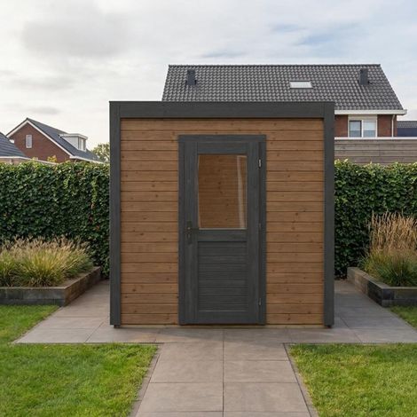 Abri de jardin en bois Nexa 2.59x2.09m - 5.41m2 - Ep. 28mm - Traité (1/4)