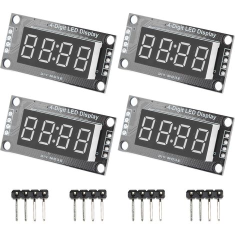 4 Sets Digitalröhren-Anzeigemodul LED 4-stellig 7-Segment 0,36 Zoll TM1637 Treiberchip Rot MRA110G (1/5)