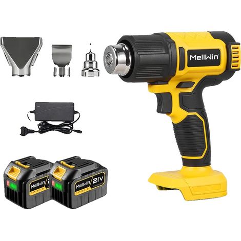 Pistola de calor, potencia de 2000 W, pantalla digital LCD, 2 baterías de 22500 mAh. (1/2)