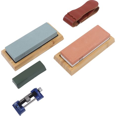 Ensemble de pierres à aiguiser pour couteaux, kit d'affûtage professionnel, grains 400/1000 et 3000/8000 (1/5)