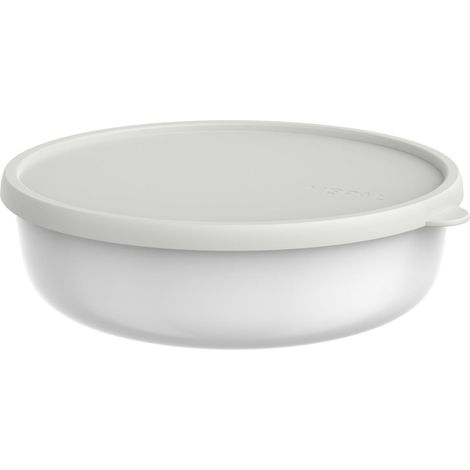 Récipient pour micro-ondes Lumina - Boîte hermétique alimentaire avec couvercle pour frigo, congélateur, four vapeur, micro-ondes et lave-vaisselle - Bol de service - 2000 ml - White (1/5)