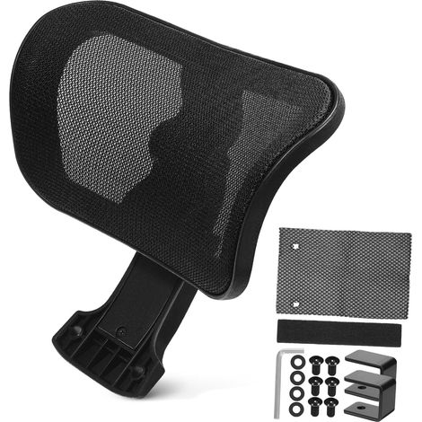 Appui-tête de Chaise Ergonomique Maille Coussin Réglable pour Siège de Bureau Soutien Cervical Confortable et Respirant Compatible avec Chaise Gaming et Fauteuil de Bureau (1/5)