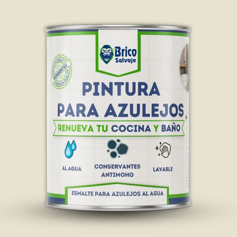 Pintura para Azulejos de Baño y Cocina, al Agua, Fácil Aplicación, Nácar, MATE, 4 Litros