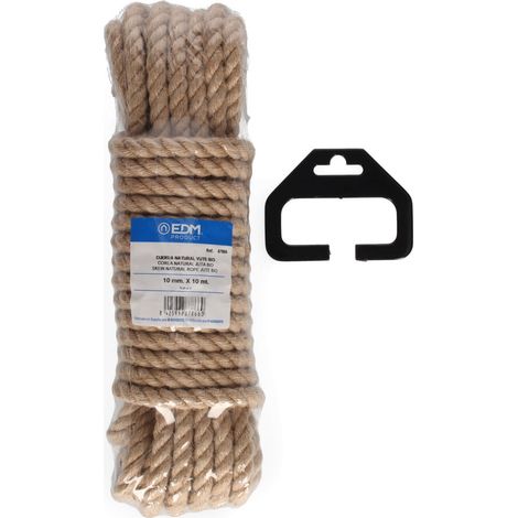 Madeja, 10mt., cuerda natural yute bio., 3 cabos, calibre 10mm  EDM 87866 (1/2)