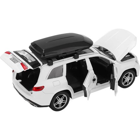 Voiture miniature en alliage moulé sous pression à l'échelle 1/32, jouet électronique à friction avec sons et lumières, cadeau idéal pour les enfants (blanc). (1/5)