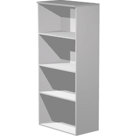 Artexport estantería alta presto abierta 3 estantes 22mm con trasera gris
