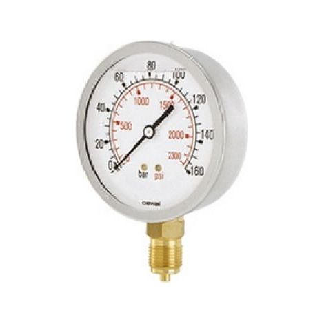 MANOMETRO ATTACCO RADIALE DM 50 - 1/4&quot 10 bar