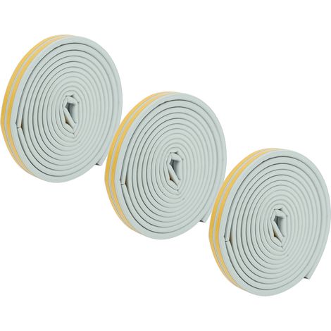 Lot de 3 joints d'étanchéité épais, isolants, anti-choc et auto-adhésifs pour portes de garage et fenêtres. (1/5)