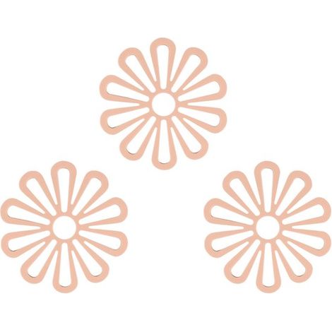 Set di 3 pezzi a forma di fiore composto da sottobicchieri, tovagliette, tappetini antiscivolo per il caffè, tappetini isolanti in silicone, tappetini da scrivania e accessori per la casa. (1/5)