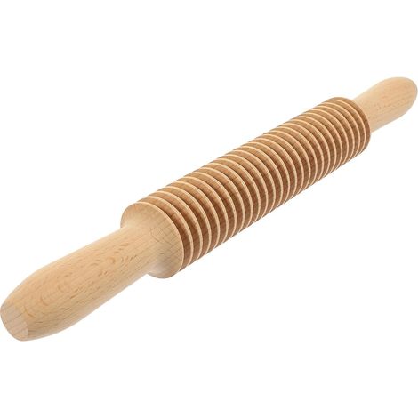 Rouleau à Pâtes Rouleau à Pâtisserie en Bois Massif Poignée Ergonomique sans Couture Accessoire pour Laminoir Pâtes pour Gâteaux et Pains (1/5)