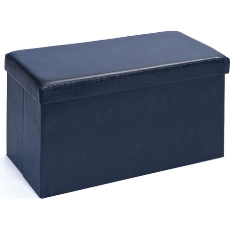 Sanne Aufbewahrungsbox Hocker, faltbar mit Deckel, schwarz.