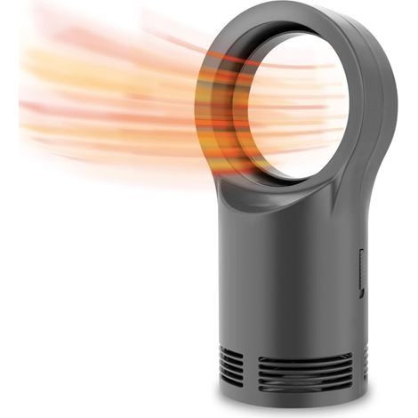 Mini radiateur soufflant à économie d'énergie en céramique avec Chauffage Rapide de 3 s, Protection Contre Les basculement et la surchauffe,pour Salle de Bain, Bureau, Salon (Black) (1/5)