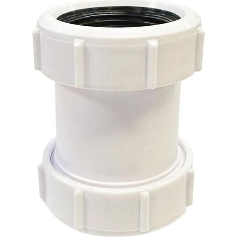 SUPERTOOL Connecteur de compression 1/2" 40 mm Connecteur de tuyau d'évacuation droit en PVC pour baignoire, évier de cuisine, bac de douche, pièce humide (1 pièce) (1/5)