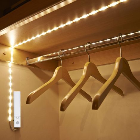 Éclairage LED pour meubles, 6000K, détecteur de mouvement, alimenté par piles, pour armoires, cuisines, couloirs, escaliers ou meubles.-AquaForge (1/4)