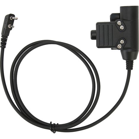 Adaptateur pour casque radio, fonction Push-To-Talk, son clair, adaptateur d'oreillette de remplacement pour talkie-walkie Icom V8 V80 V82 (1/5)