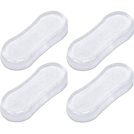 Lot de 4 amortisseurs pour siège de toilette, accessoires de toilette, couvercle de toilette, joint d'étanchéité pour abattant de toilette, amortissement du bruit avec adhésif puissant (1/5)