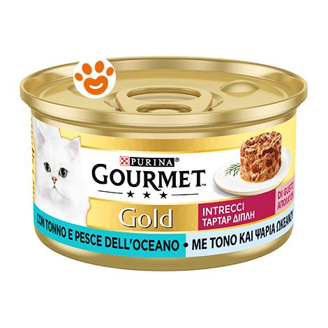 Purina Cat Gourmet Gold Intrecci di Gusto Tonno e Pesce Oceanico - Purina Cat Gourmet Gold Intrecci di Gusto Tonno e Pesce Oceanico - Lattina Da 85 Gr