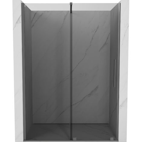 Mexen Velar porte de douche coulissante 160 cm, graphite, métal canon - 871-160-000-41-95 (1/5)