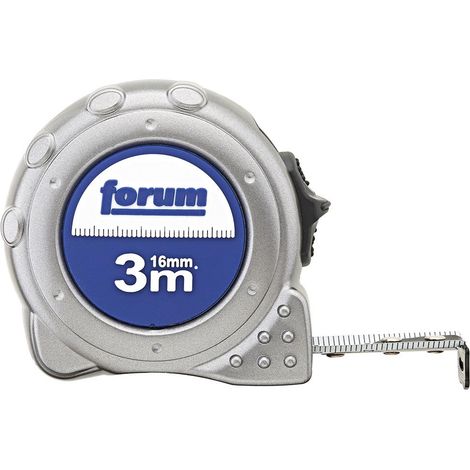 Taschenbandmaß Stahlband 3 m x 16 mm FORUM (1/4)
