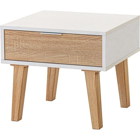 TOPKIT |Table d'appoint 1 tiroir 2271 | Table d'appoint | Table d'appoint de salon | chêne blanc (1/5)
