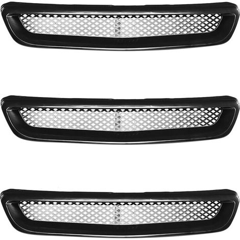 Passend für 3 schwarze ABS-Zierleisten zur Abdeckung der Frontstoßstange, Motorhaube und des Kühlergrills von Automobilen, passend für EK, CX, DX, EX, HX, LX, Type R (1996–1997).