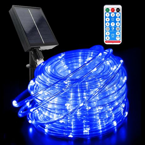 Guirlande Tube Lumineuse Solaire Étanche 22 Mètres 200 LED Solaire Tube Lumineux avec Télécommande pour Jardin Chambre Mariage Fête Décoration de Noël (1/5)