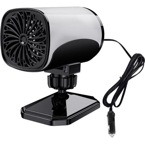 Réchauffeur soufflant miniature 12V, économiseur d'énergie USB, ventilateur chauffant rotatif 360° avec socle, silencieux et compact pour petit espace (1/5)