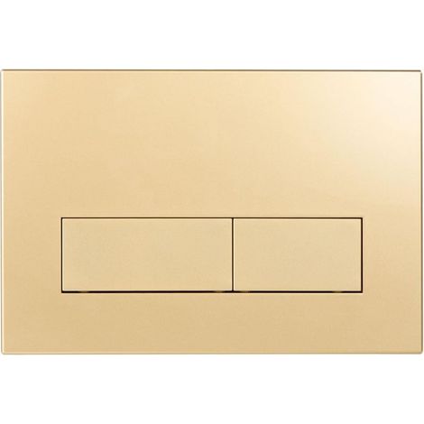 Toilet Control Plate, Compatible With Geberit Sigma, UP300 and UP320, with Double Flush Equipped with a Set of Hunting Levers and Installation Frame, Dims 245 × 164 mm.(Gold Matt) (1/5)